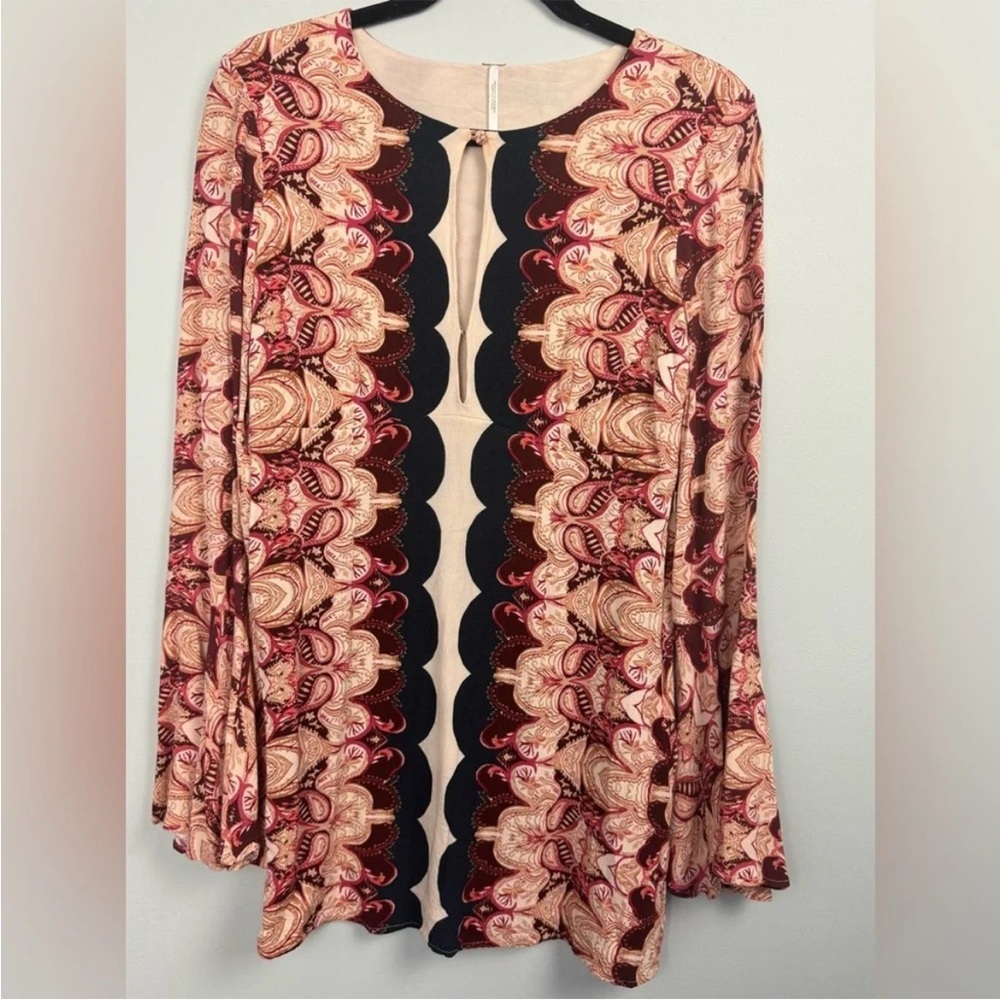 Free People Bell Sleeves Boho mini dress size 6